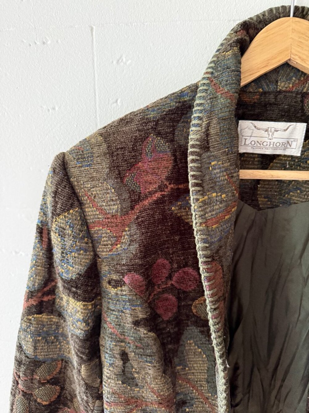 Vintage Longhorn | Tapestry Blazer | Cottagecore Western Stampede | Medium - Picture 2 of 14